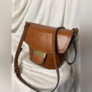 Patricia Nash Beautiful Tan Leather Crossbody Bag - Adjustable- Classic